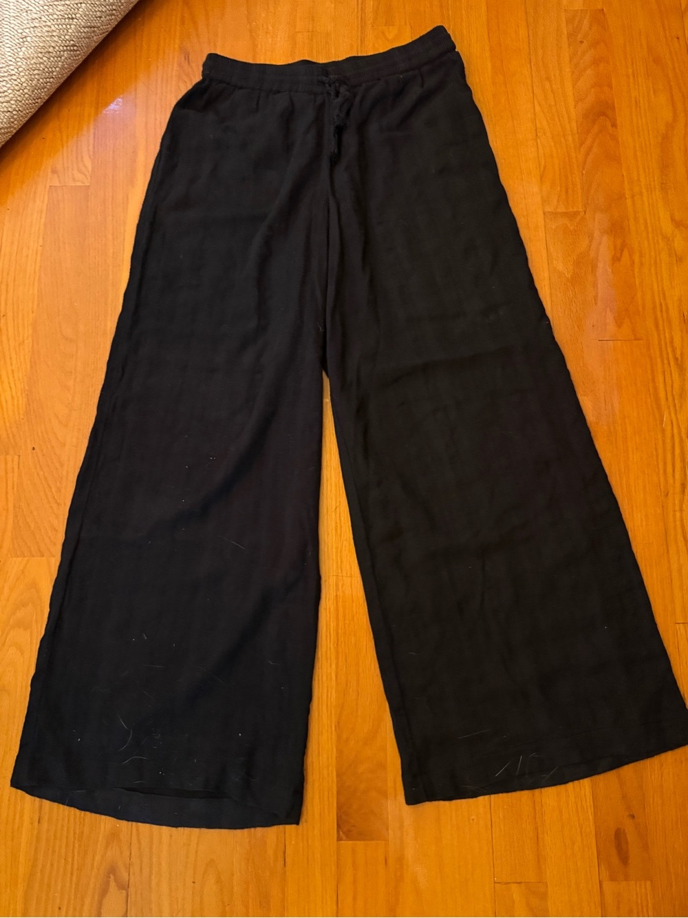 Volcom Black Wide Leg Lounge Pants